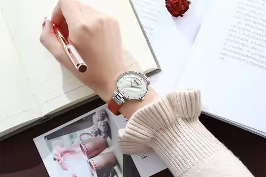 Curren Women Classy Leather Watch (CU 9056L)