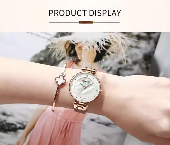 Curren Women Classy Leather Watch (CU 9056L)
