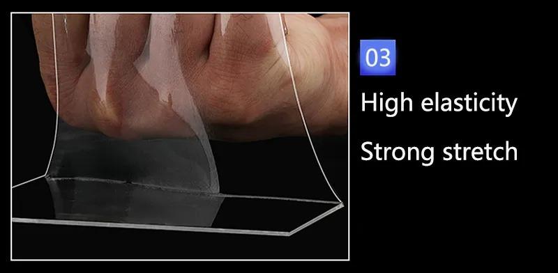 2-Meters Double Sided Transparent Tape Strong & Durable