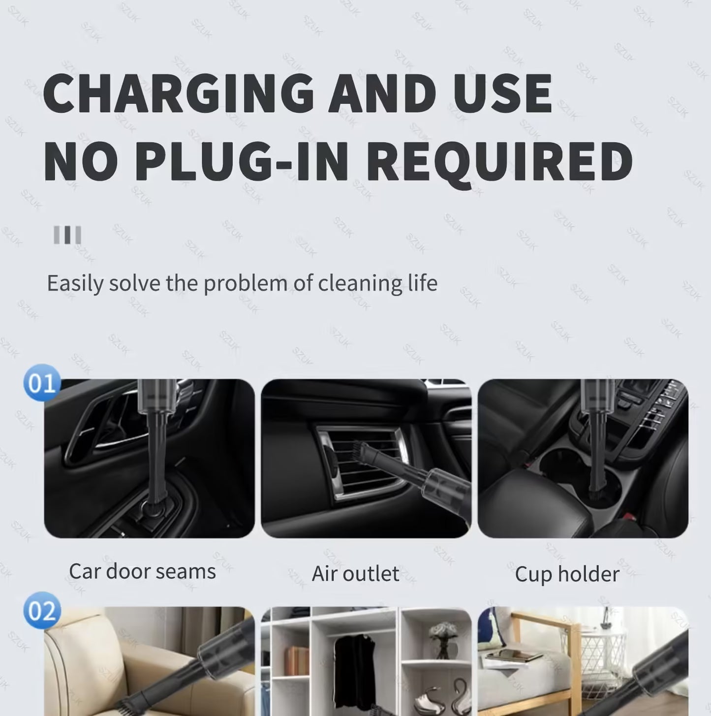 Mini Car Vacuum Cleaner Portable Wireless Handheld Cleaner for Home Appliance Powerful Cleaning Machine Car Cleaner for Keyboard