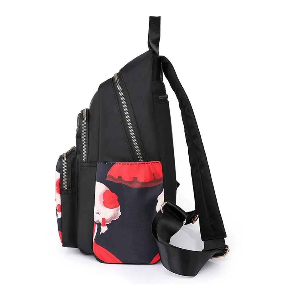 Sac à dos pour femme avec motif imprimé (EGB137)