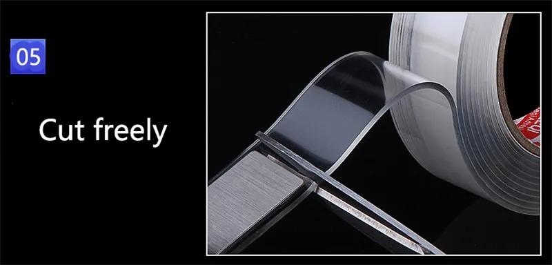 2-Meters Double Sided Transparent Tape Strong & Durable