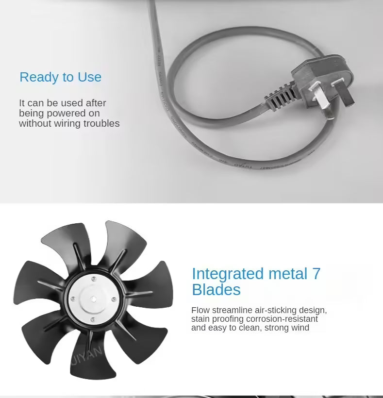 10-Inch High-Speed Exhaust Fan | Kitchen Wall & Window Ventilator | Industrial Metal Pipe Extractor for Efficient Air Circulation