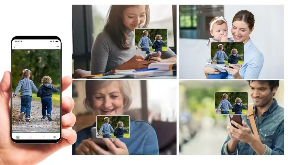 4K 8MP PTZ WiFi Camera Dual Lens Dual Screen IP Camera - Outdoor CCTV Surveillance with 4MP HD, Auto Tracking, Security Protection | iCSee Compatible