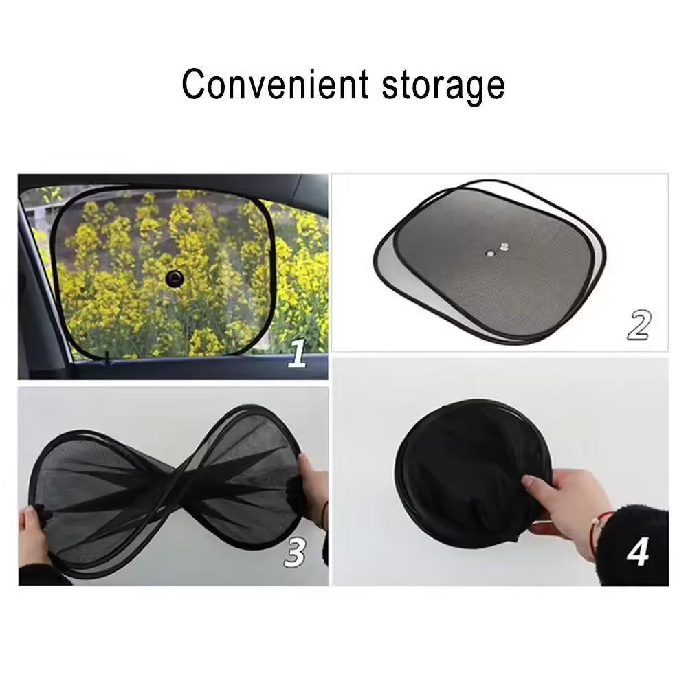 Car Mesh Sunshade for Side Windows Rear Sunscreen Heat Shield with Suction Cup Car Curtain Sunshade