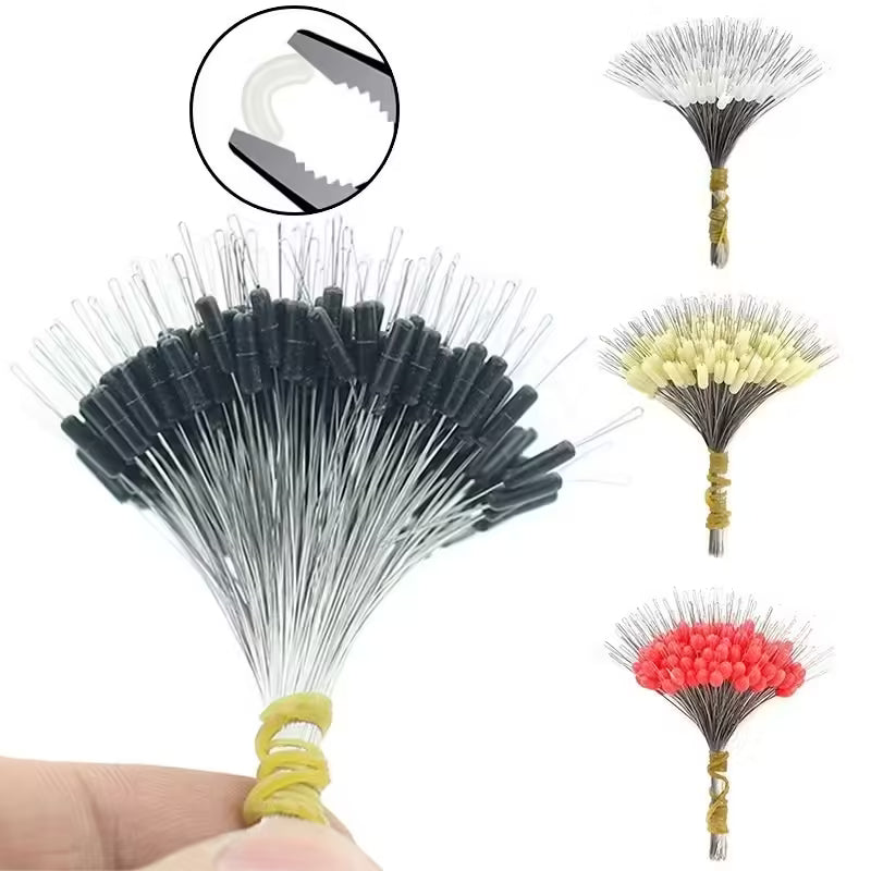 300Pcs Silicone Space Bean Oval Stoppers | Fishing Float Resistance Bobber Stops | Anti-Strand Fishing Gear