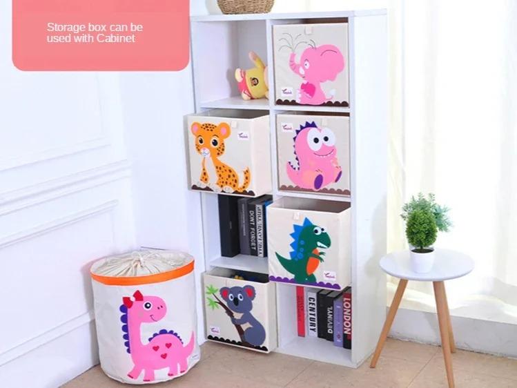 Boîte de rangement pliable pour enfants et organisateur de jouets sur le thème des animaux