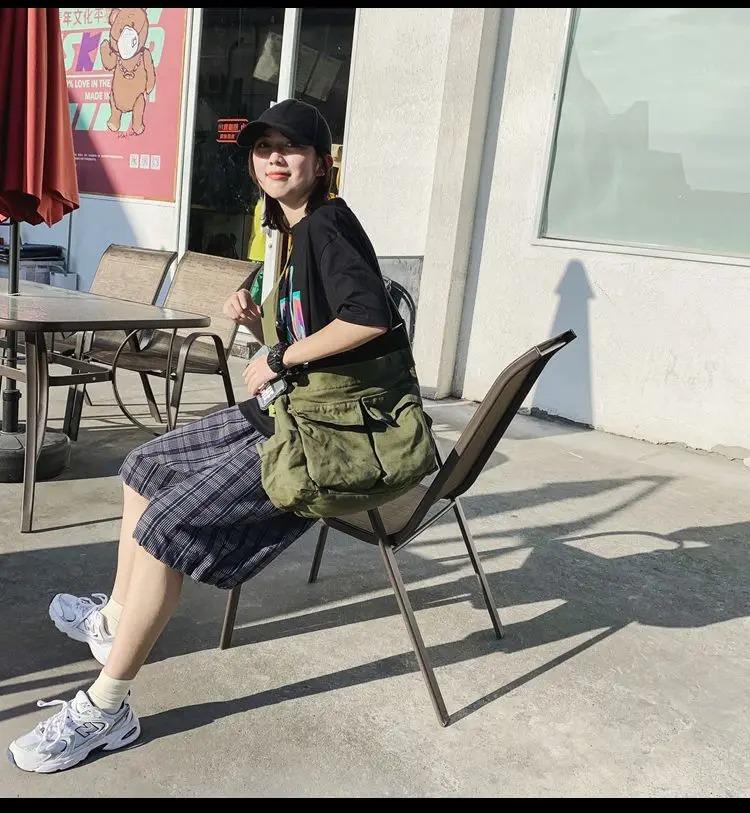 Sac bandoulière rétro pour femme en toile