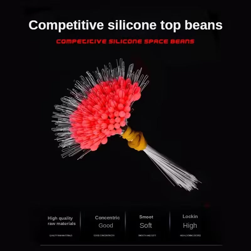 300Pcs Silicone Space Bean Oval Stoppers | Fishing Float Resistance Bobber Stops | Anti-Strand Fishing Gear