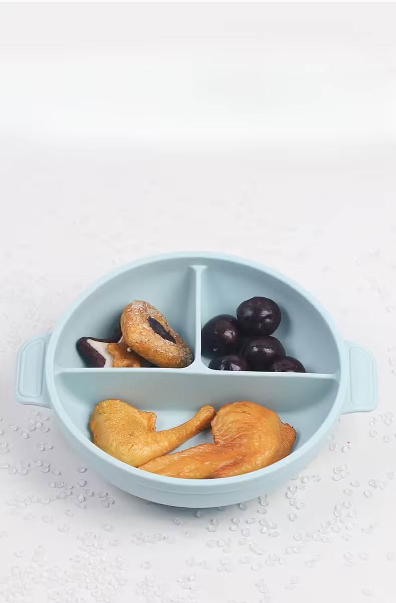 High-Quality Silicone Toddler Placemat with Divided Food Sections and Suction Base | Baby Feeding Mat