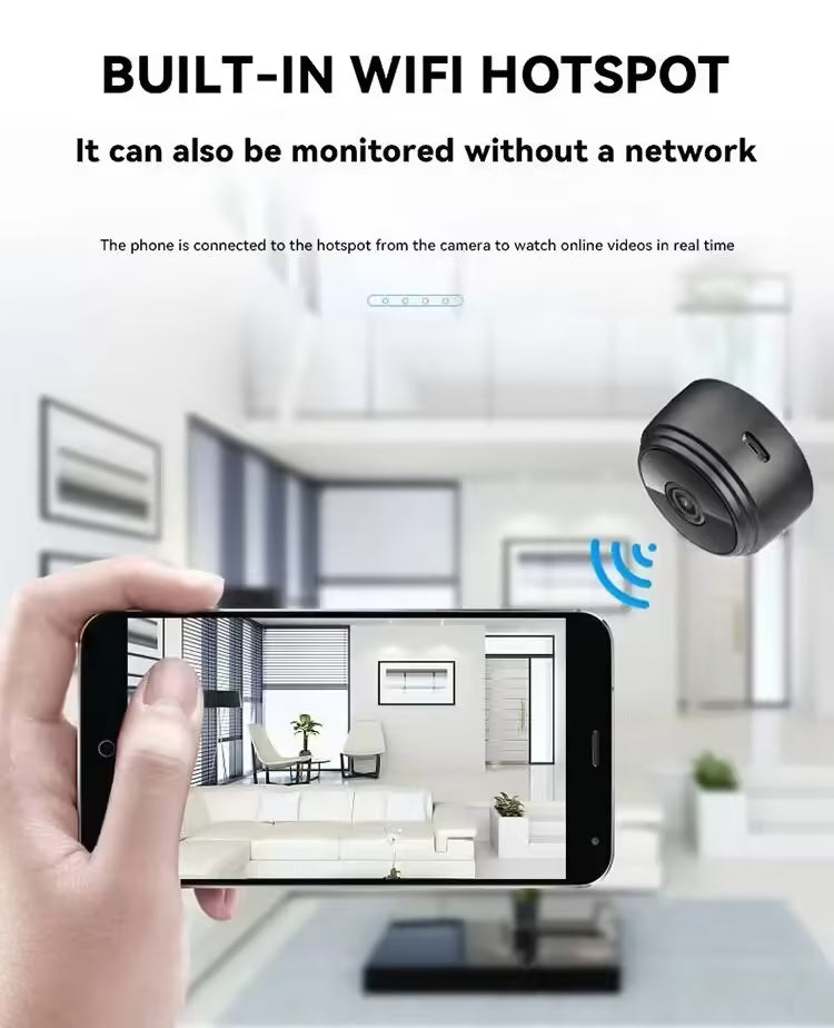 A9 Mini Camera WiFi Wireless - Security Protection, Remote Monitor Camcorder for Smart Home, HD Video Surveillance Mini DV Cam