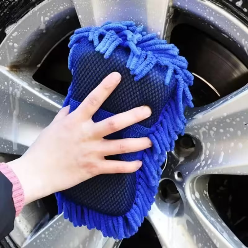 Microfiber Car Wash Sponge & Detailing Brush Set Premium Cleaning Towel & Auto Gloves for Car Care & Styling Accessories