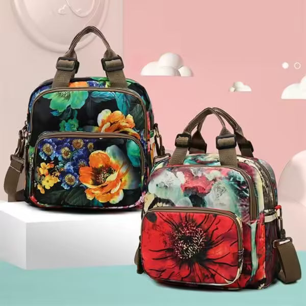 Diaper Shoulder Women Flower Travel Backpack Baby Care (EGB226)