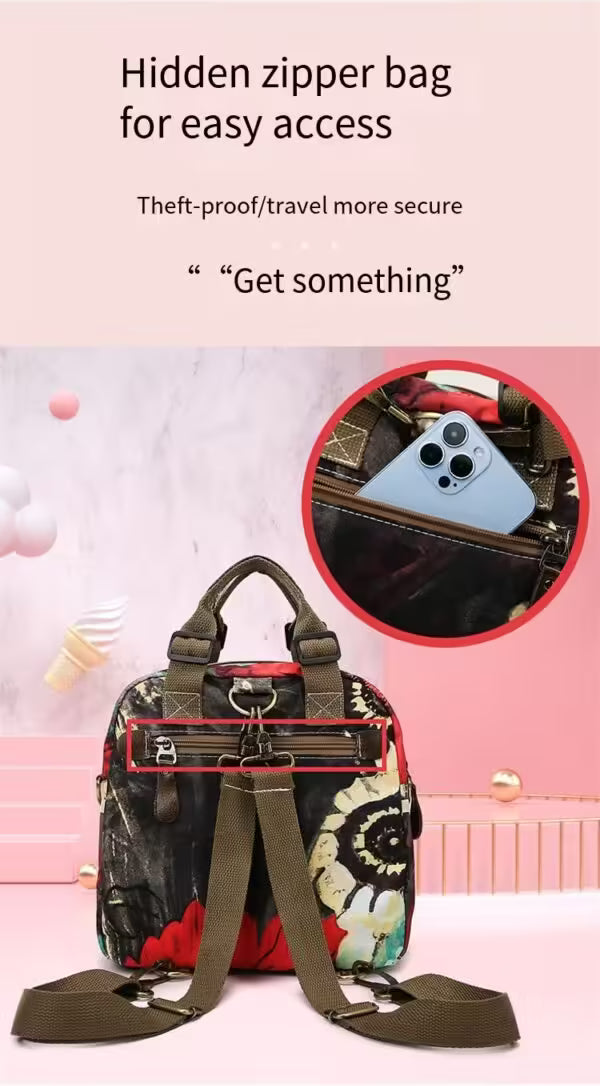 Diaper Shoulder Women Flower Travel Backpack Baby Care (EGB226)