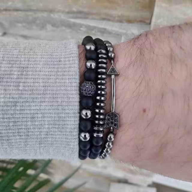 Disco ball x Arrow 3pcs Bracelet Set (EGBT143)