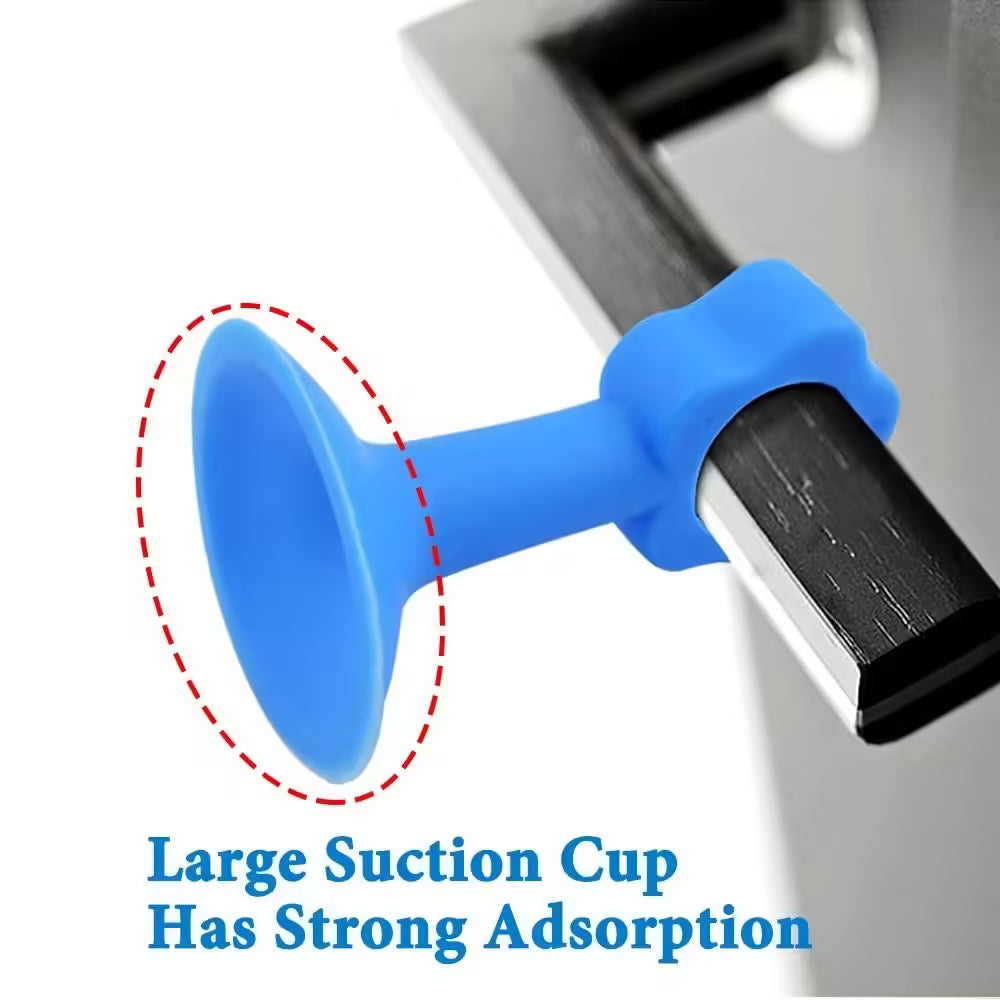 Protection anti-collision sans perforation pour porte à ventouse