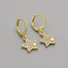 Boucles d'oreilles Double Étoile pour femmes