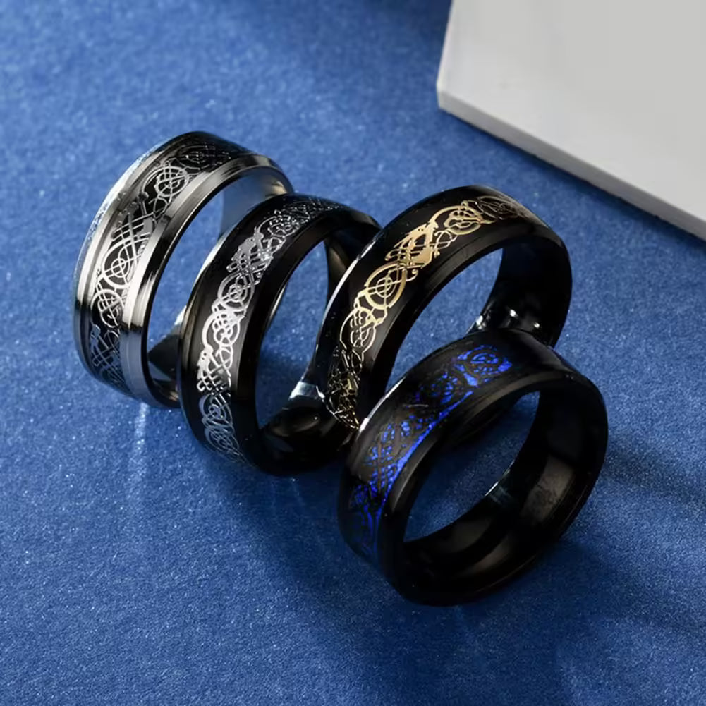 Bague unisexe à motif dragon (EGR018)