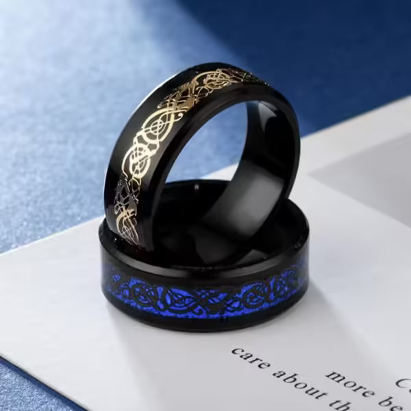 Bague unisexe à motif dragon (EGR018)