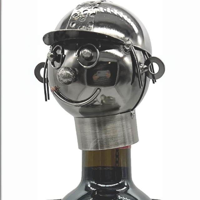 eXODA JoJo Metal Wine Bottle Holder – Jockey Design Decorative Wine Rack for Home or Bar