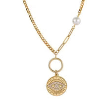 Eye Shape Pendant Necklace (EGN090)