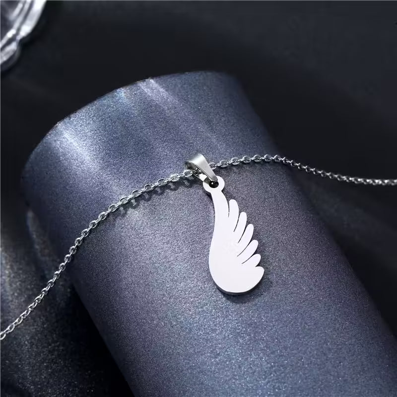 Collier unisexe avec pendentif plume (EGN185)