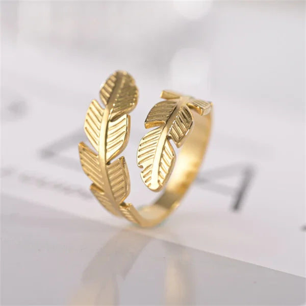 Feather Resizable Unisex Ring (EGR020)
