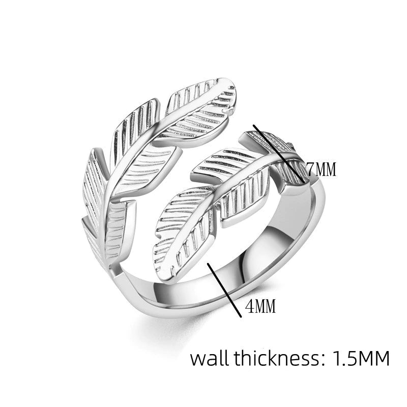 Feather Resizable Unisex Ring (EGR020)