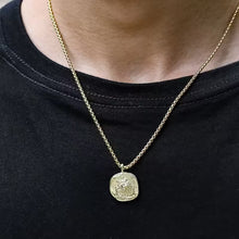 Filled Circle Pendant Unisex Necklace Stainless Steel (EGN048)