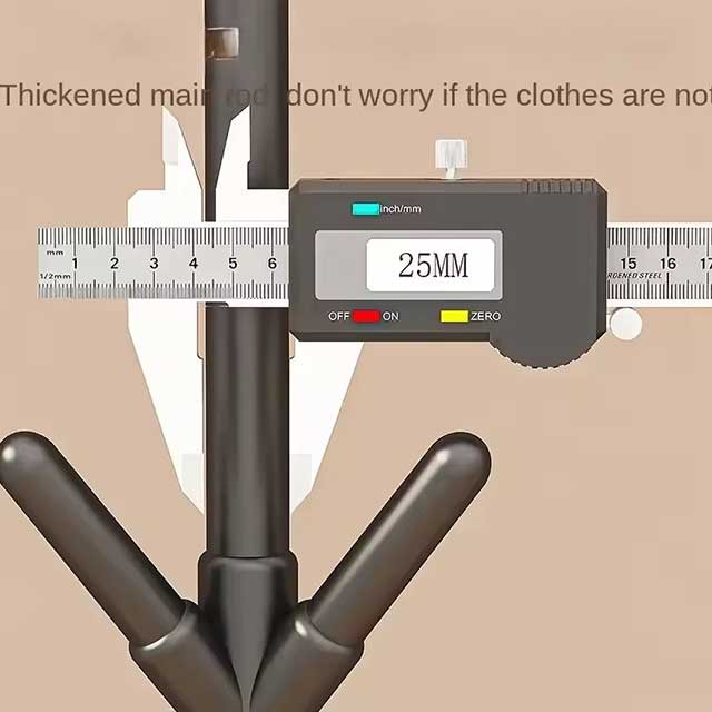 Floor Standing Clothes Rack - Tree Branch Shape Multi-Hook Mobile Coat Rack for Home, Living Room & Clothing Storage