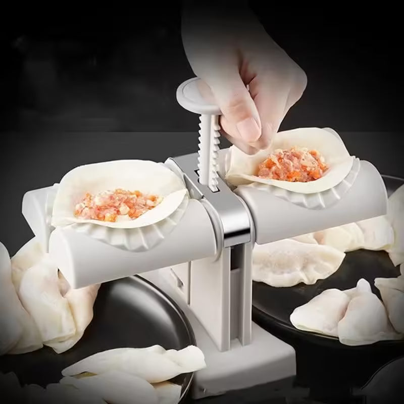 Full Automatic Dumpling Double Head Press Dough Machine