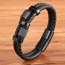 Geometric Shape Leather Men Bracelet (EGBT149)