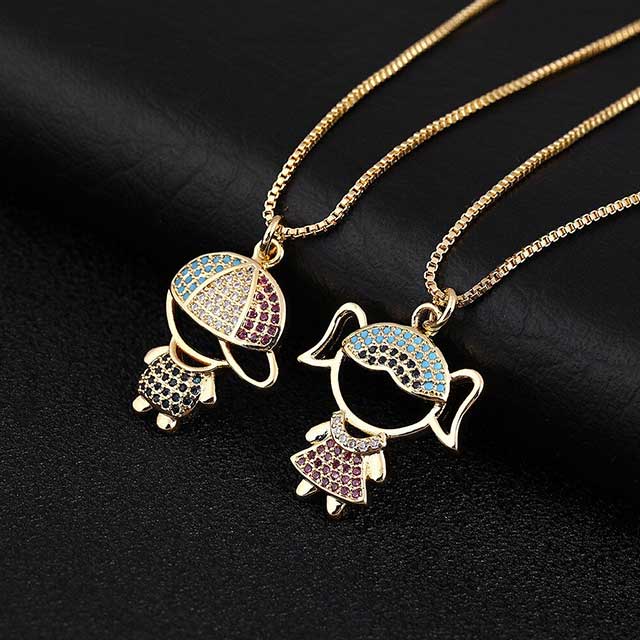 girl boy couple pendant necklaceegn136 gallery img 9
