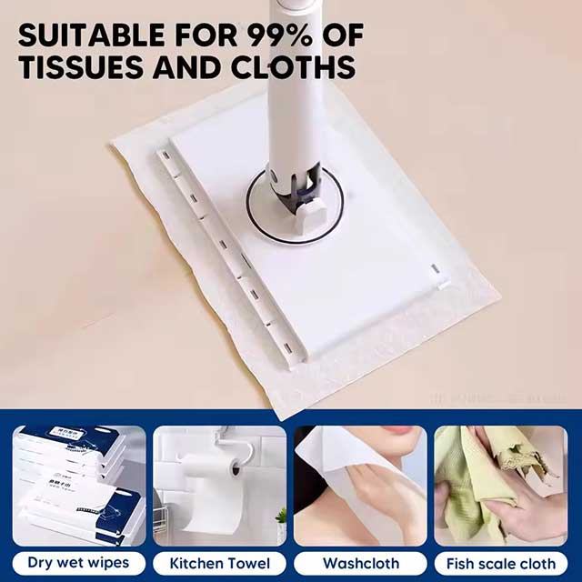 Hands-Free 360° Rotation Cleaning Mop - Mini Mop for Floor & Window with Wet Wipes, Household & Kitchen Cleaning Tool