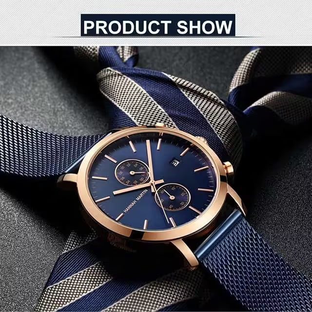 HANNAH MARTIN Mesh Stainless Steel Chronograph Men Watch Model (1092W)