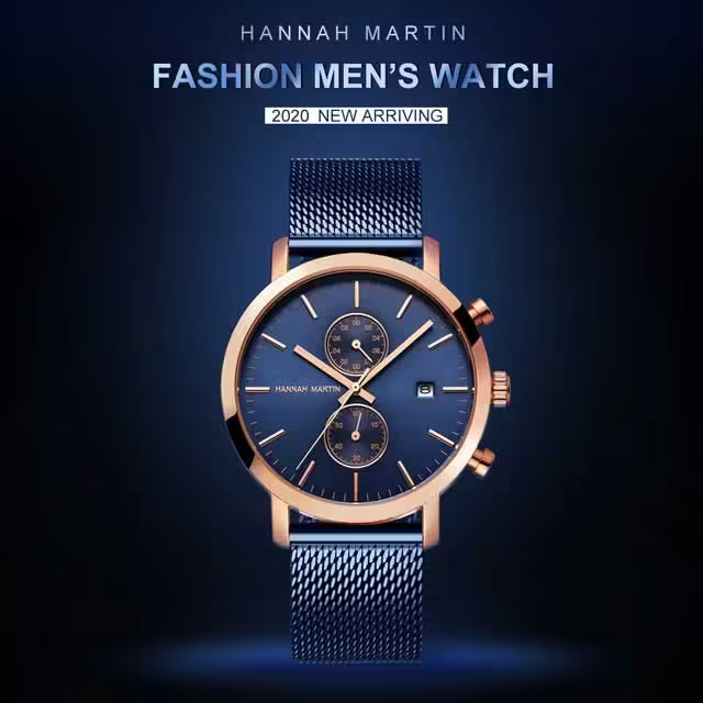 HANNAH MARTIN Mesh Stainless Steel Chronograph Men Watch Model (1092W)