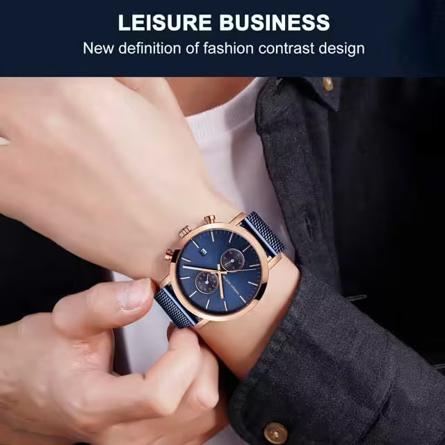 HANNAH MARTIN Mesh Stainless Steel Chronograph Men Watch Model (1092W)