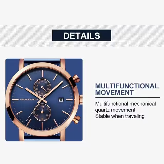 HANNAH MARTIN Mesh Stainless Steel Chronograph Men Watch Model (1092W)