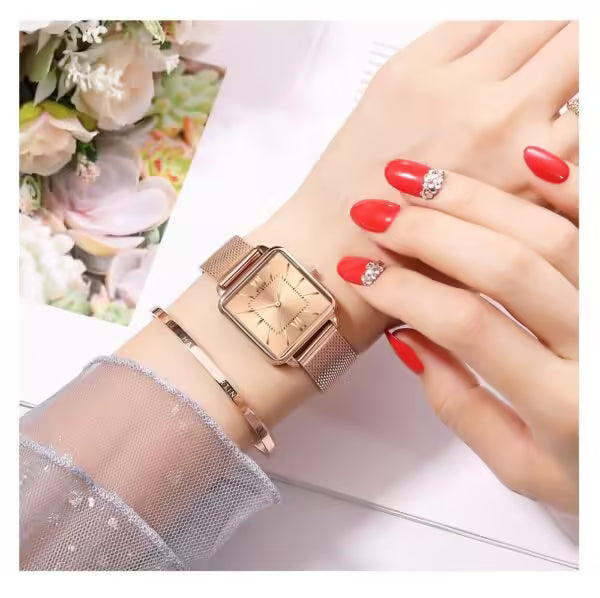 HANNAH MARTIN Mesh Stainless Steel Women Watch Model (1082M)