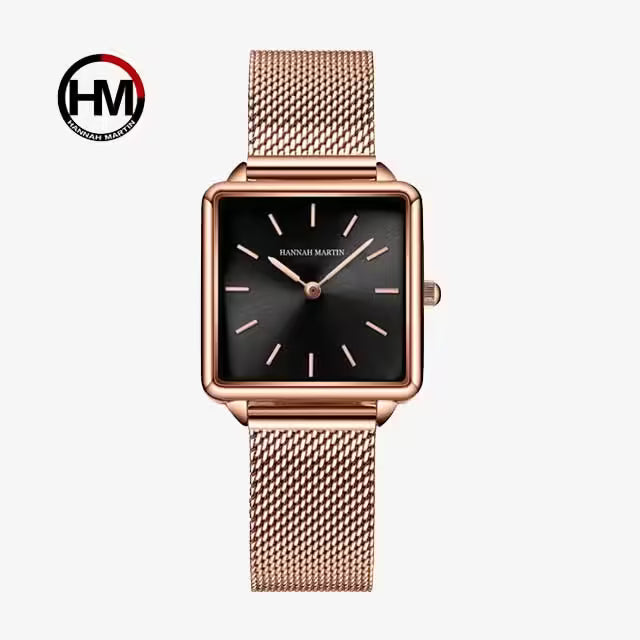 ساعة هانا مارتن النسائية المصنوعة من الفولاذ المقاوم للصدأ موديل (HM-108M)