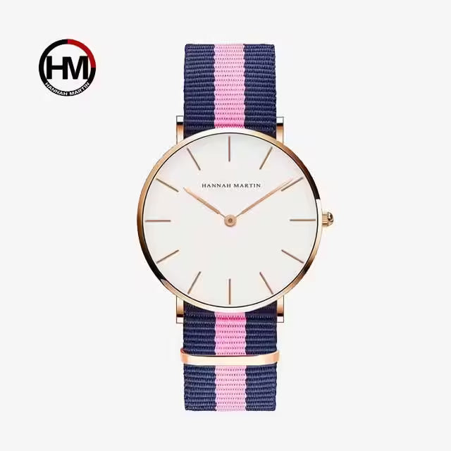 Montre femme HANNAH MARTIN en nylon, modèle CB36