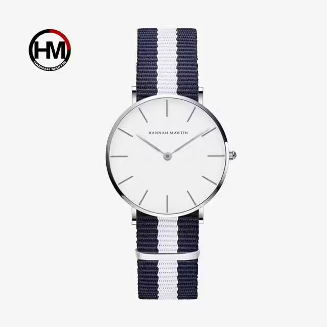 Montre femme HANNAH MARTIN en nylon, modèle CB36