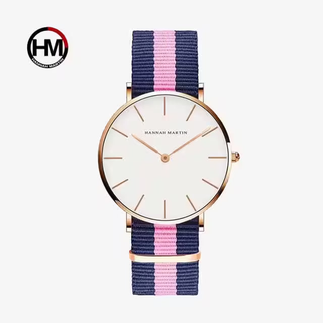 Montre femme HANNAH MARTIN en nylon, modèle CB36