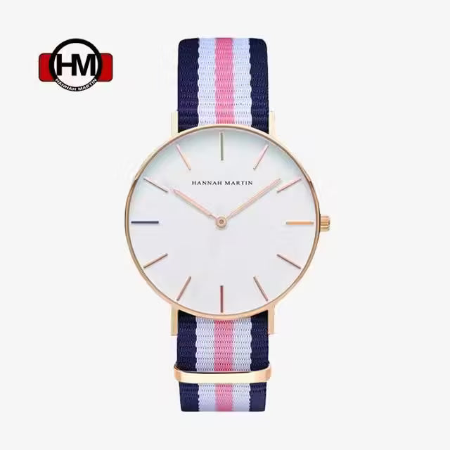 Montre femme HANNAH MARTIN en nylon, modèle CB36