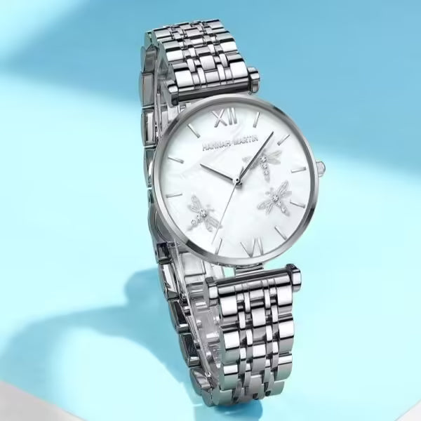 ساعة هانا مارتن النسائية المصنوعة من الفولاذ المقاوم للصدأ موديل (1531)