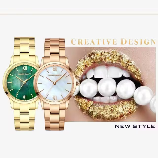 ساعة هانا مارتن النسائية المصنوعة من الفولاذ المقاوم للصدأ موديل (HM-1221S)