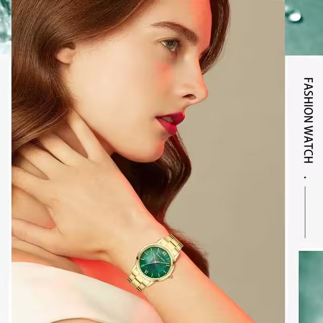 ساعة هانا مارتن النسائية المصنوعة من الفولاذ المقاوم للصدأ موديل (HM-1221S)