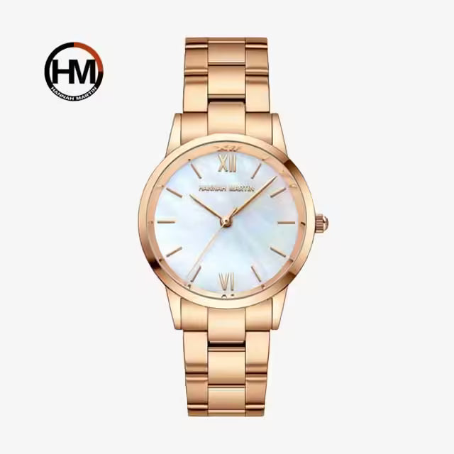 ساعة هانا مارتن النسائية المصنوعة من الفولاذ المقاوم للصدأ موديل (HM-1221S)