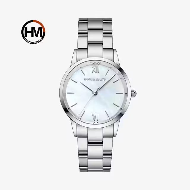 ساعة هانا مارتن النسائية المصنوعة من الفولاذ المقاوم للصدأ موديل (HM-1221S)