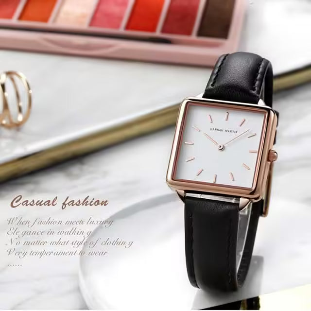 Montre femme en cuir HANNAH MARTIN, modèle HM-108L